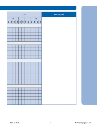 Carnet de suivi des acquis cycle 3 CM1 CM2