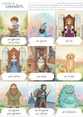 Cartes à conter : cartes pour la production de contes