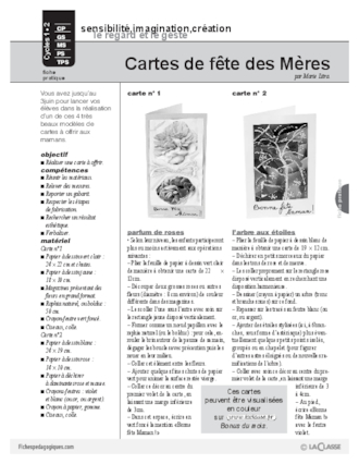 Cartes de fête des mères