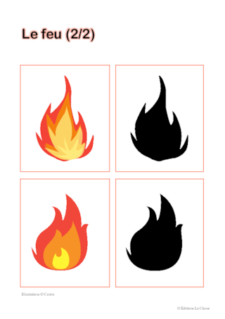 Cartes ombres et objets : Les 4 éléments