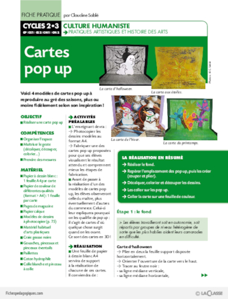 Cartes pop up