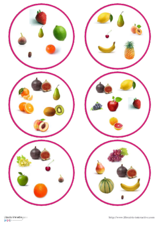 Cartes visuelles - Les fruits