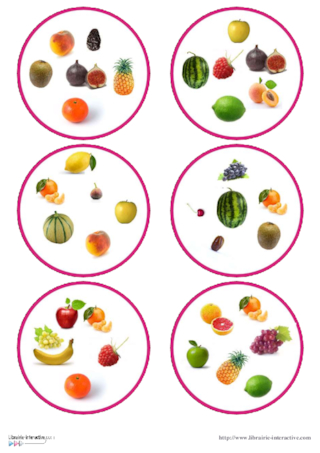 Cartes visuelles - Les fruits