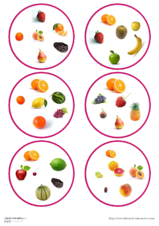 Cartes visuelles - Les fruits