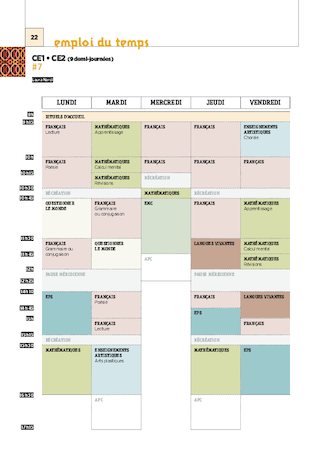 CE2 - 6 Emplois du temps - 2017