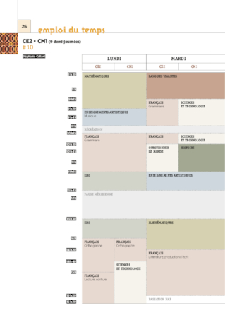 CM1 - 6 Emplois du temps - 2017