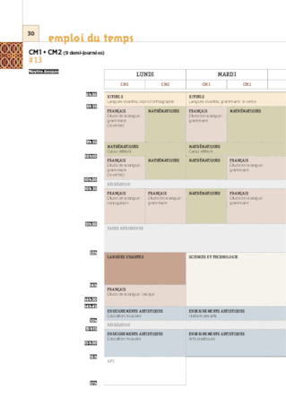 CM2 - 4 Emplois du temps - 2017