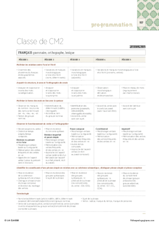 CM2 - Programmations 2016 - Nouveaux programmes