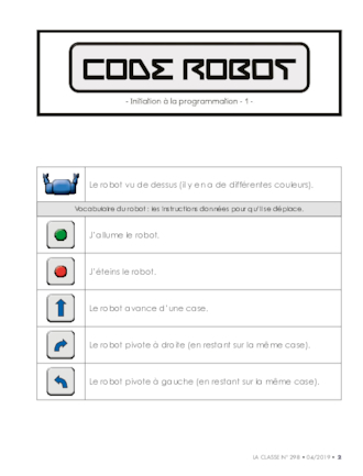 Code robot - Intitiation à la programmation
