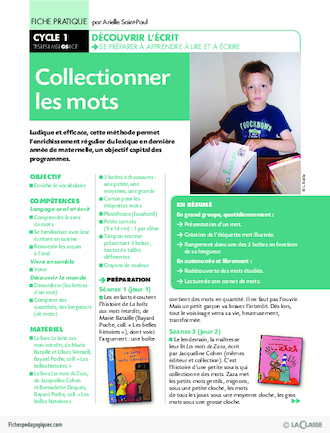 Collectionner les mots