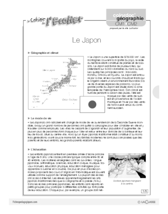 Colordoc géographie / Le Japon