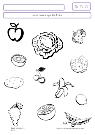 Coloriage - fruits