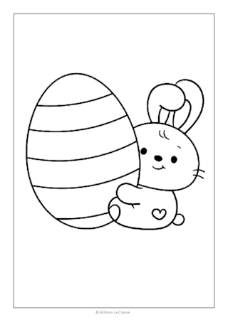 Coloriages d'avril : 14 fiches lapins, œufs et poussins