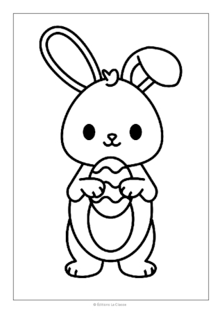 Coloriages d'avril : 14 fiches lapins, œufs et poussins