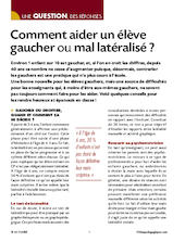 Comment aider un élève gaucher ou mal latéralisé ?