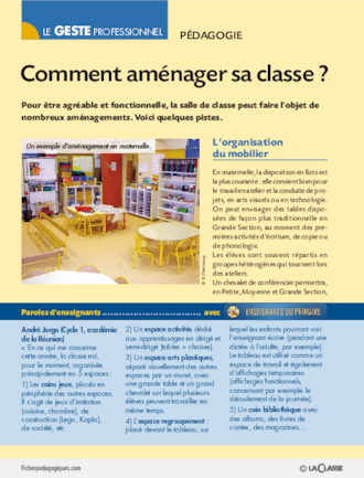 Comment aménager sa classe ?