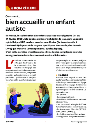 Comment bien accueillir un enfant autiste ?