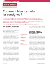 Comment bien formuler les consignes ?