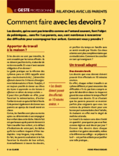 Comment faire avec les devoirs ?