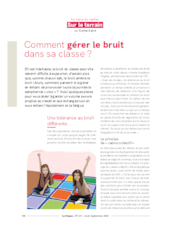 Comment gérer le bruit dans sa classe ?