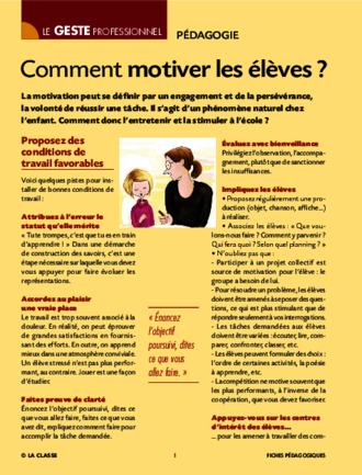 Comment motiver les élèves en cycles 2 & 3 ?