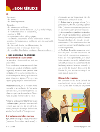 Comment rencontrer les parents collectivement ?