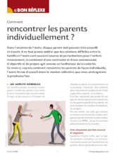 Comment rencontrer les parents individuellement ?