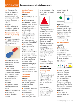 Comparaisons, tris et classements