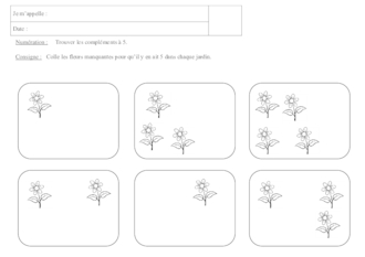 Compléments à 5 maternelle