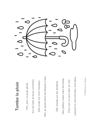 Comptine d'automne - Tombe la pluie