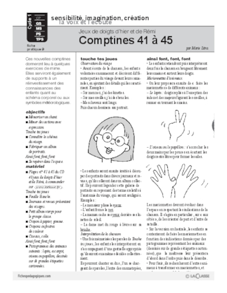 Comptines 41 à 45