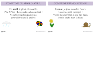 Comptines des mois