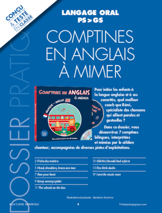 Comptines en anglais à mimer