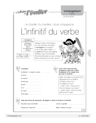 Conjugaison CE2 (1) / L'infinitif du verbe