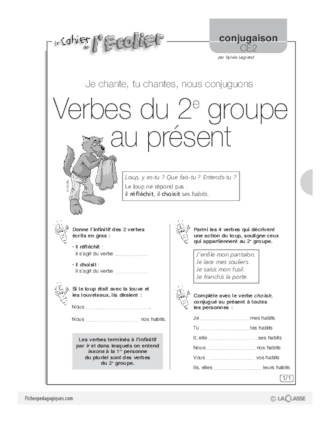 Conjugaison CE2 (3) / Verbes du 2e groupe au présent