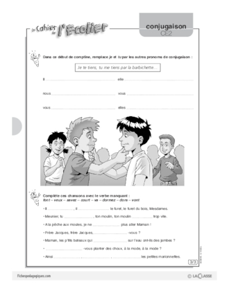 Conjugaison CE2 (3) / Verbes du 2e groupe au présent