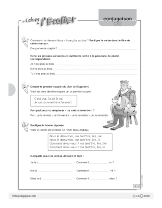 Conjugaison CE2 (5) / Verbes du 2e et 3e groupes au futur