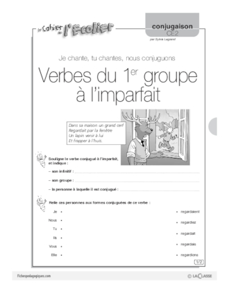 Conjugaison CE2 (7) / Verbes du 1er groupe à l'imparfait