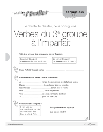 Conjugaison CE2 (8) / Verbes du 2e groupe à l'imparfait