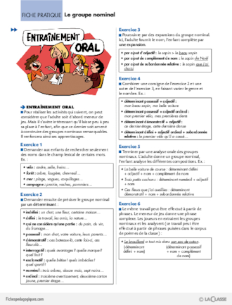 Conseil de révisions (1) / Le groupe nominal