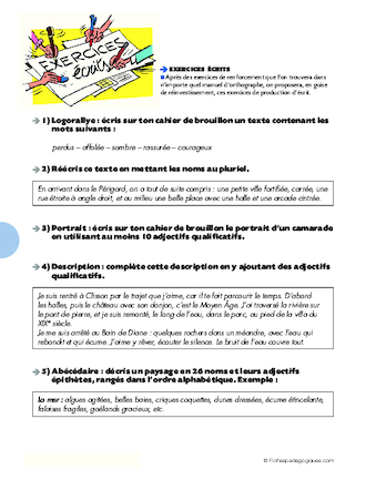 Conseil de révisions (5) La place de l'adjectif