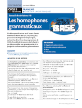 Conseil de révisions (8) Les homophones grammaticaux