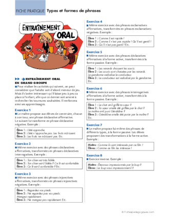 Conseil de révisions (9) Types et formes de phrases