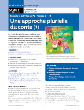 Conseils et activités en PS - Période 3