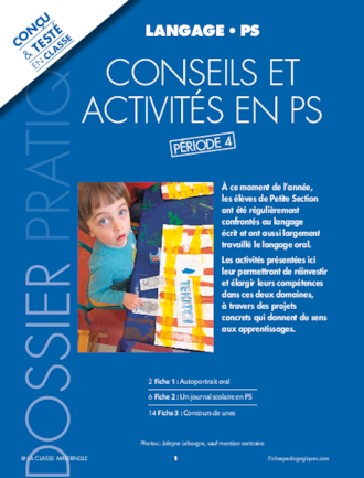 Conseils et activités en PS - Période 4