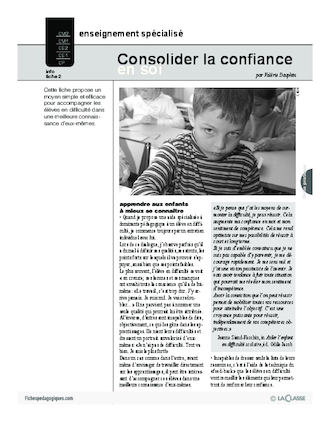 Consolider la confiance en soi