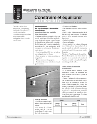 Construire et équilibrer un mobile (7)