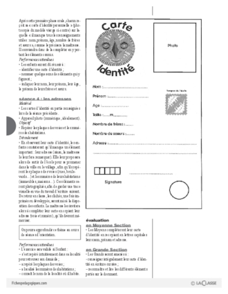 Construire sa carte d'identité