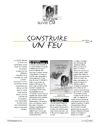 Construire un feu (1) / Lecture suivie