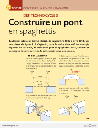 Construire un pont en spaghettis (dossier)
